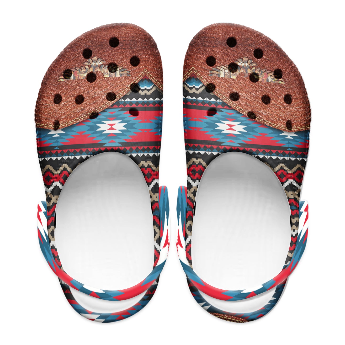 Native Pattern Clog Shoes For Adult and Kid 89132 New