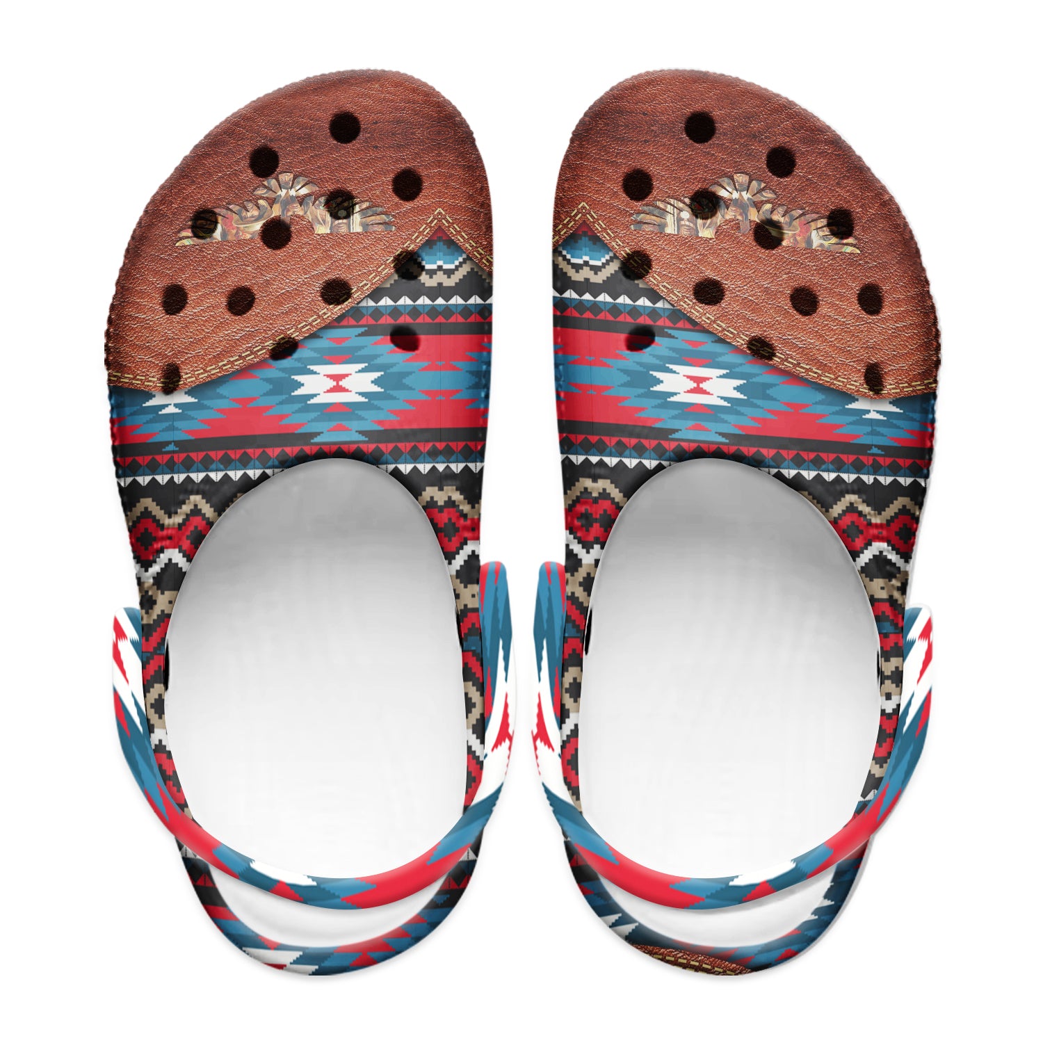 Native Pattern Clog Shoes For Adult and Kid 89132 New