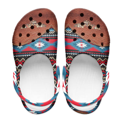 Native Pattern Clog Shoes For Adult and Kid 89132 New