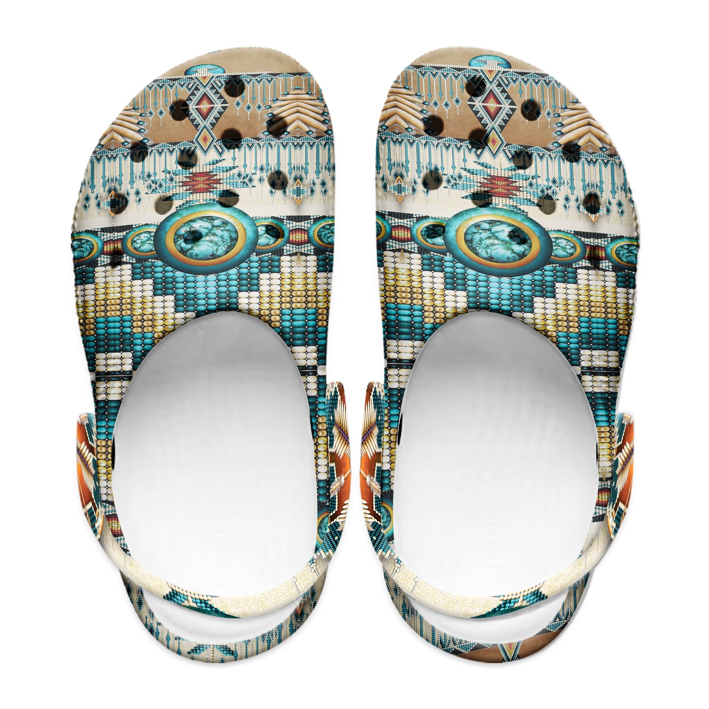 Native Pattern Clog Shoes For Adult and Kid 89133 New