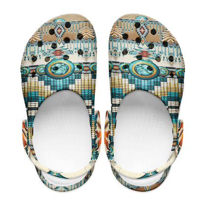 Native Pattern Clog Shoes For Adult and Kid 89133 New