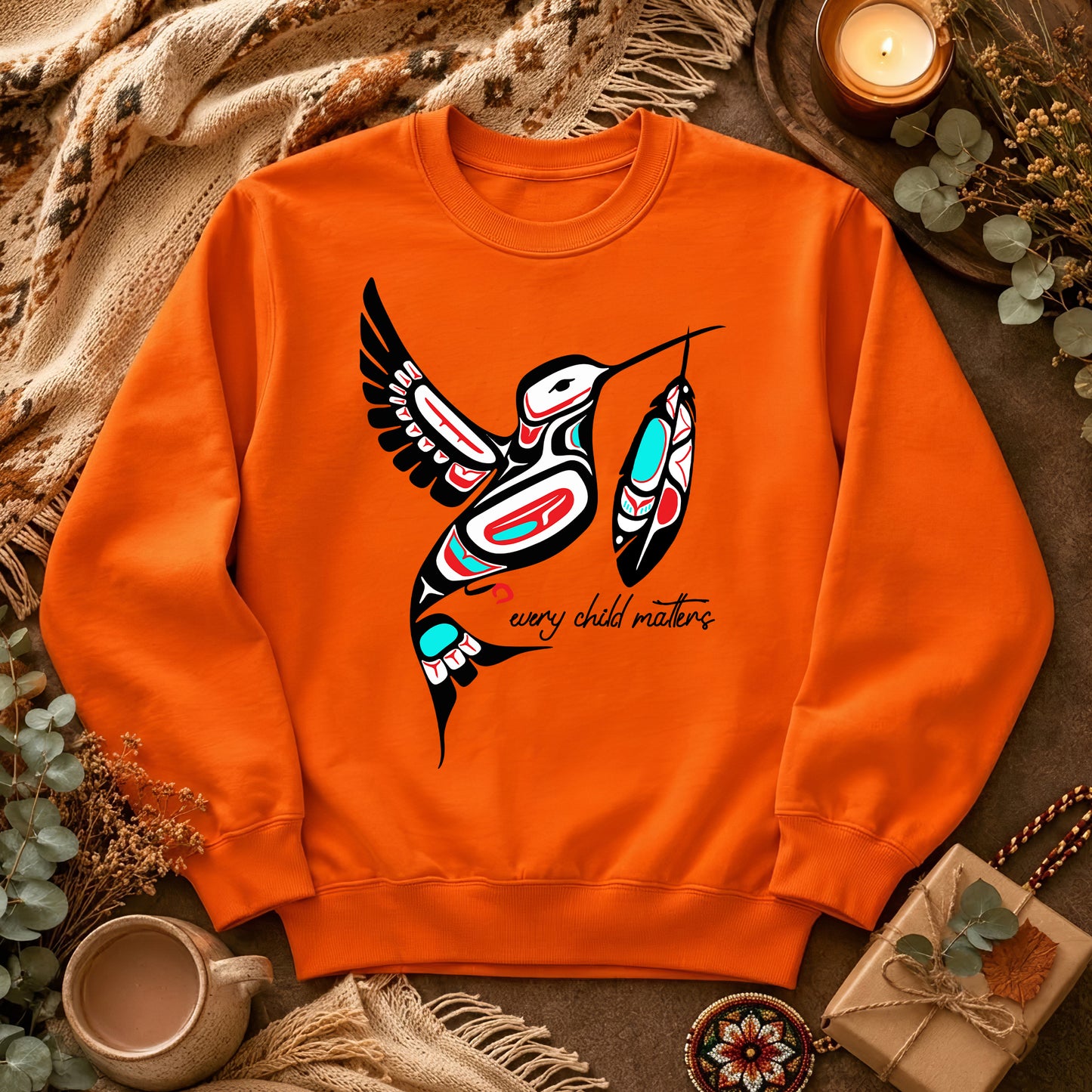 Hummingbird Spirit – Joy & Healing Orange Shirt