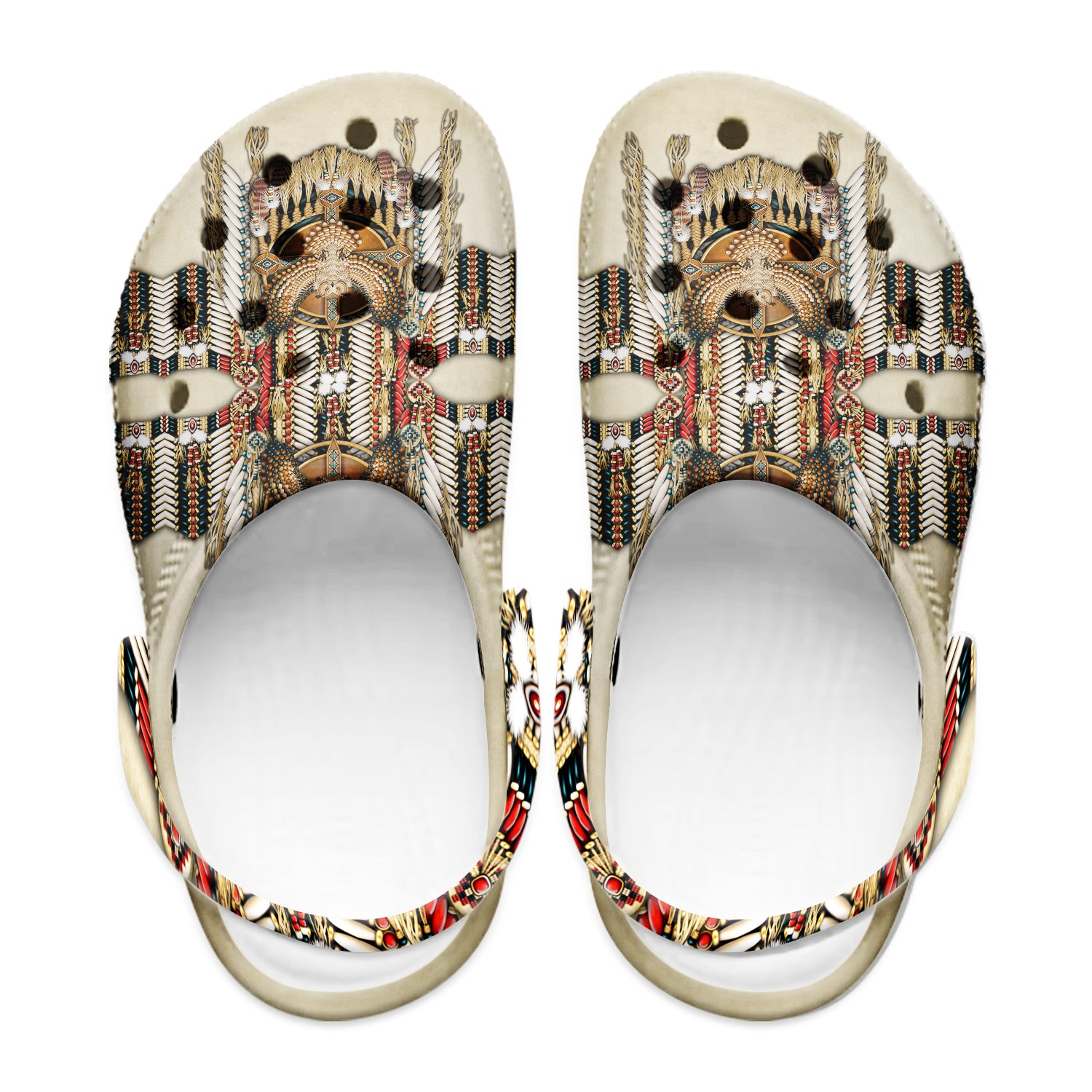 Native Pattern Clog Shoes For Adult and Kid 89179 New