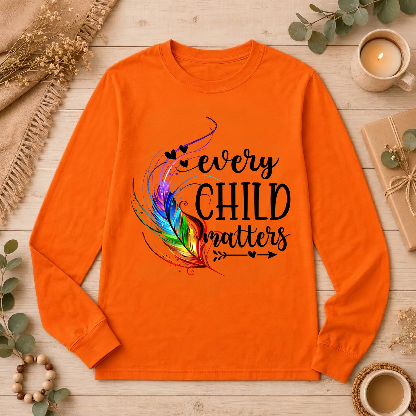 Carried in the Wind Orange Shirt