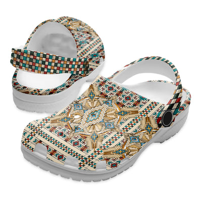 Native Pattern Clog Shoes For Adult and Kid 89150 New