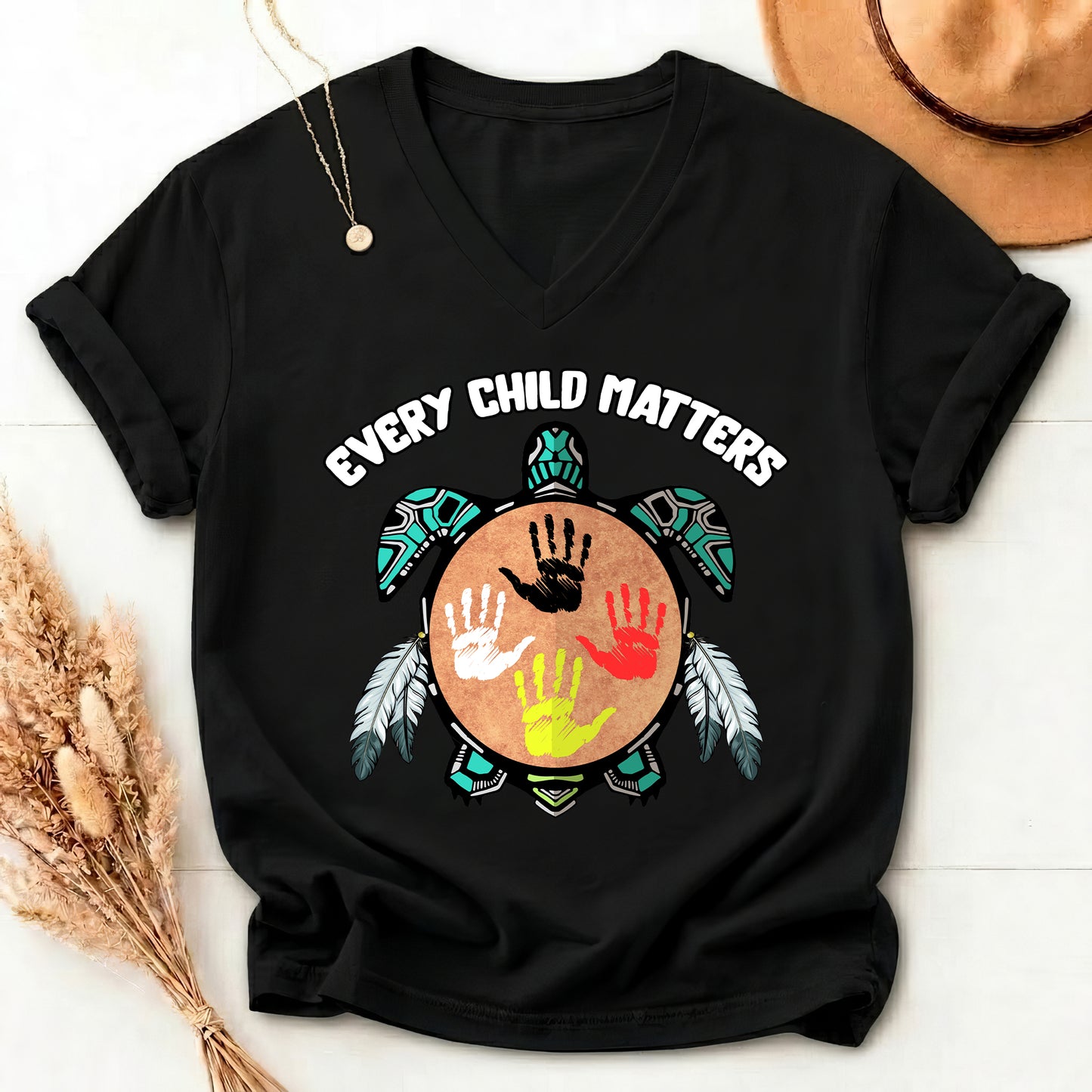 Turtle Spirit – Mother Earth & Resilience Orange Shirt