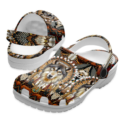 Native Pattern Clog Shoes For Adult and Kid 89131 New