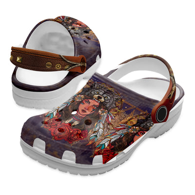 Native Pattern Clog Shoes For Adult and Kid 89101 New