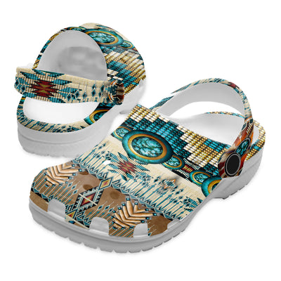 Native Pattern Clog Shoes For Adult and Kid 89133 New