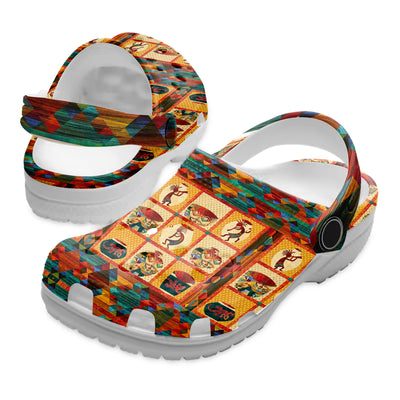 Native Pattern Clog Shoes For Adult and Kid 89153 New