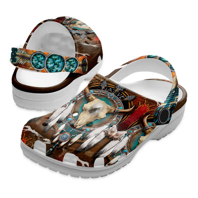 Native Pattern Clog Shoes For Adult and Kid 89149 New