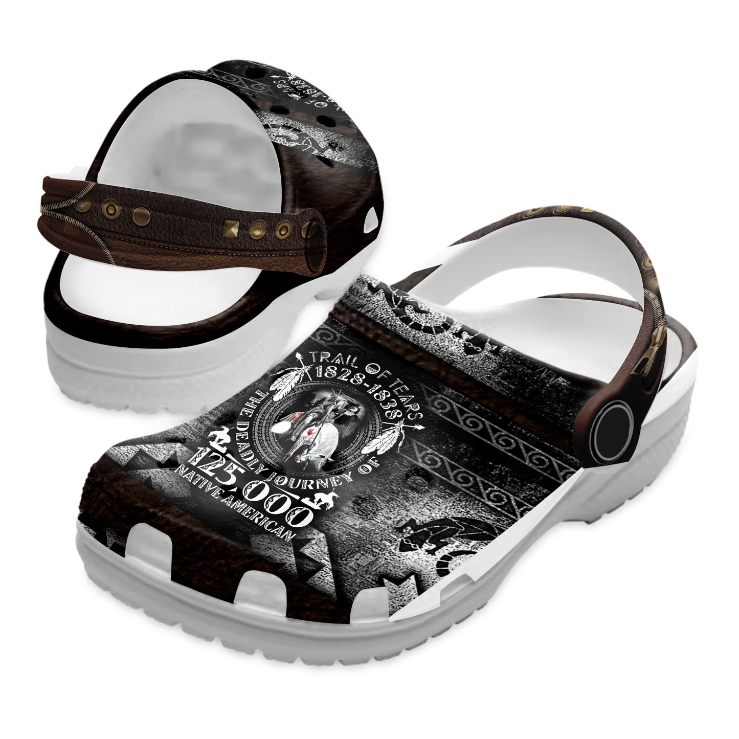Native Pattern Clog Shoes For Adult and Kid 89112 New