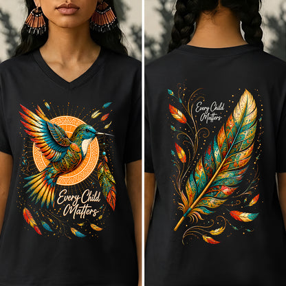 Hummingbird Remembrance Orange Shirt - Two Sides