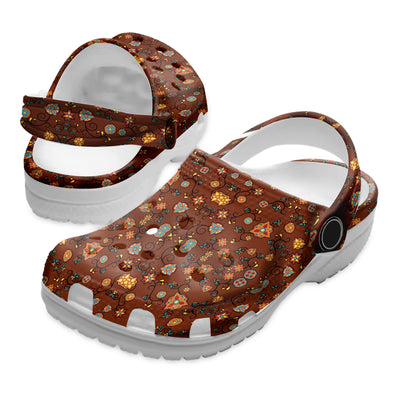 Native Pattern Clog Shoes For Adult and Kid 89126 New