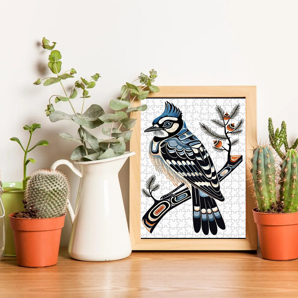 The Blue Feather Morning – Wooden Jigsaw Puzzle (300 / 500 / 1000 Pieces)