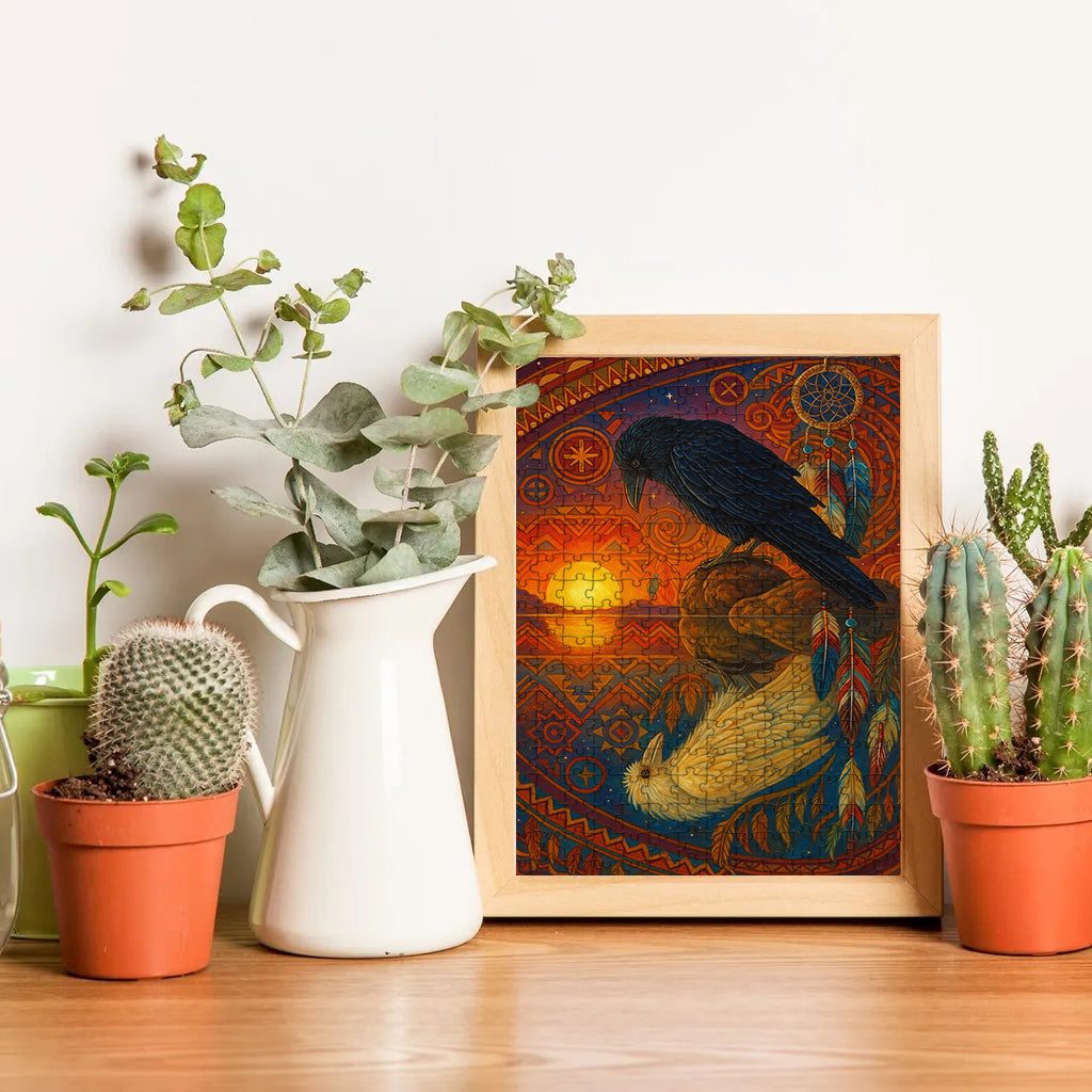 For Those Who Walk with the Raven  – Wooden Jigsaw Puzzle (300 / 500 / 1000 Pieces)