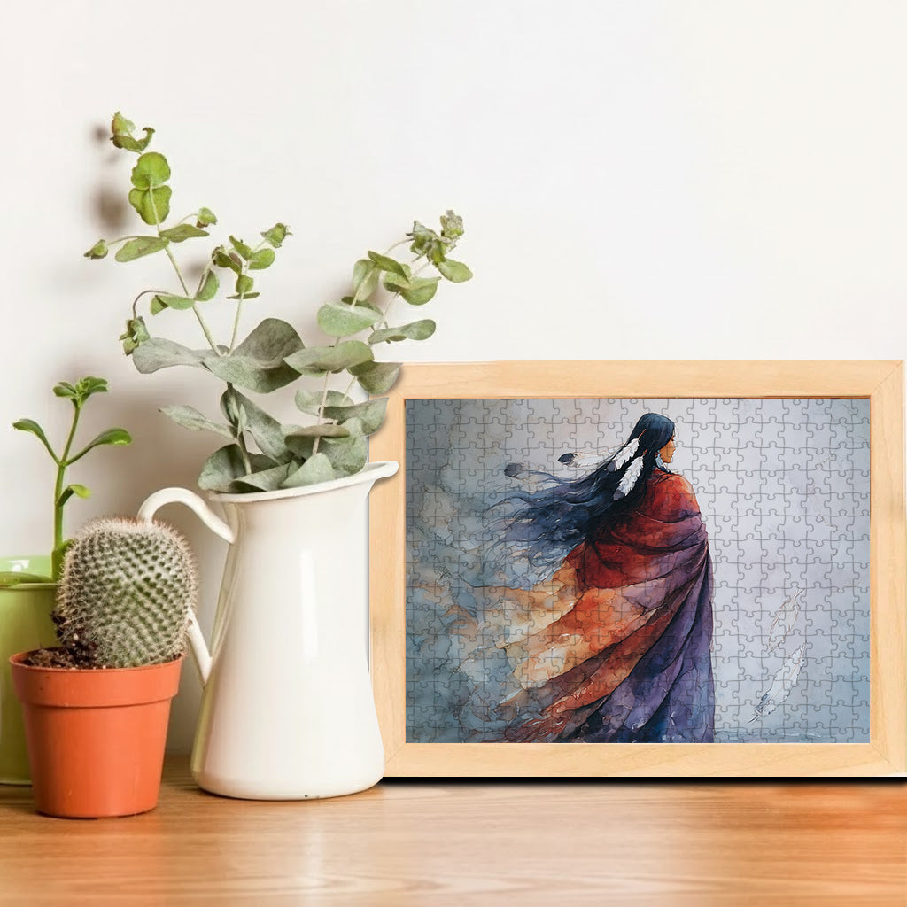 She Is Made of River and Stone – Wooden Jigsaw Puzzle (300 / 500 / 1000 Pieces)