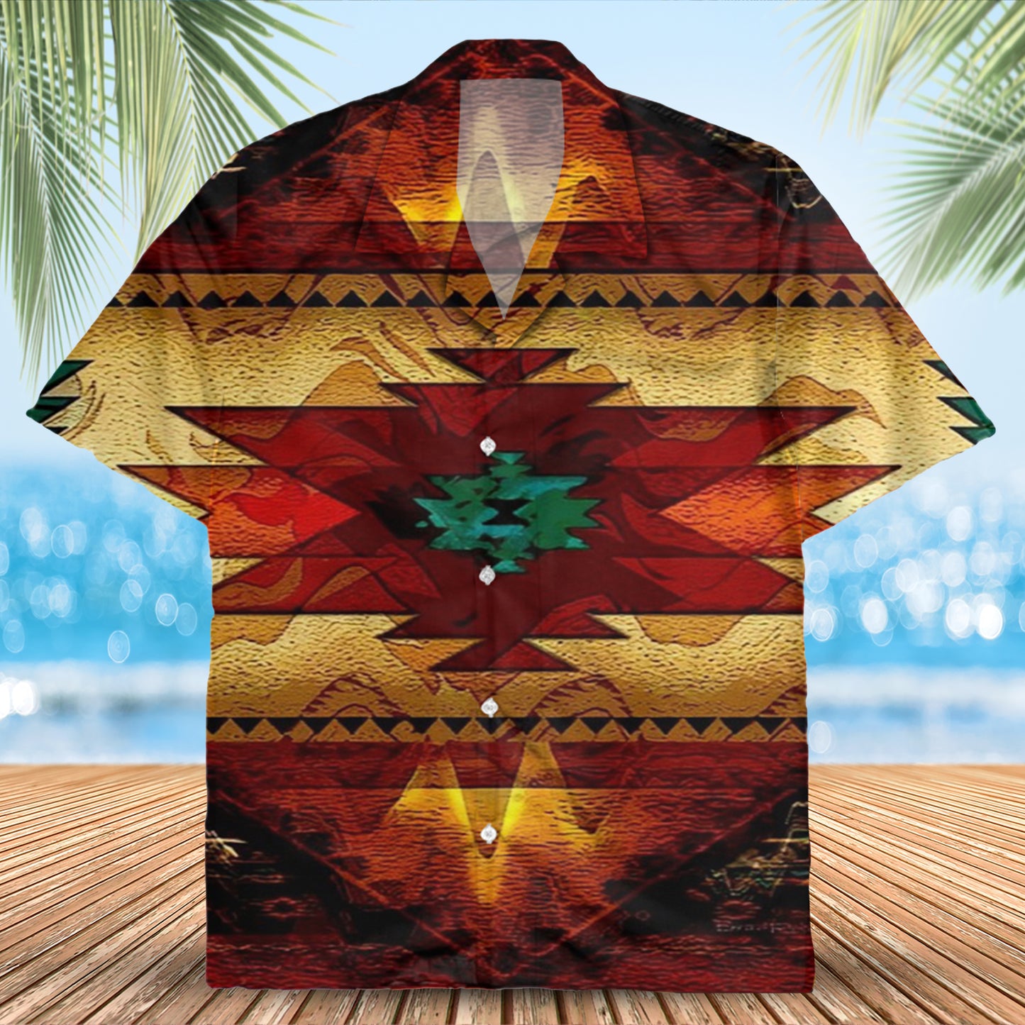 Native Pattern Hawaiian Shirt New - 86059