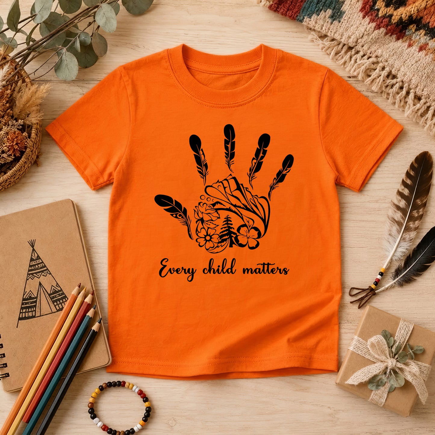 Handprints We Remember Orange Shirt