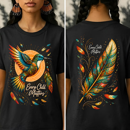 Hummingbird Remembrance Orange Shirt - Two Sides