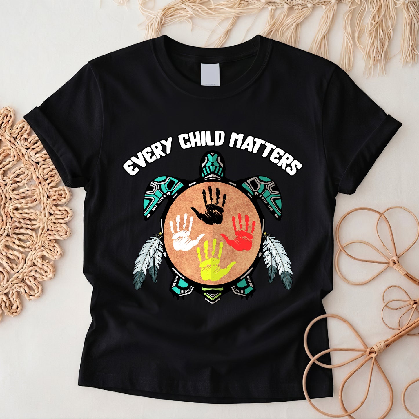 Turtle Spirit – Mother Earth & Resilience Orange Shirt