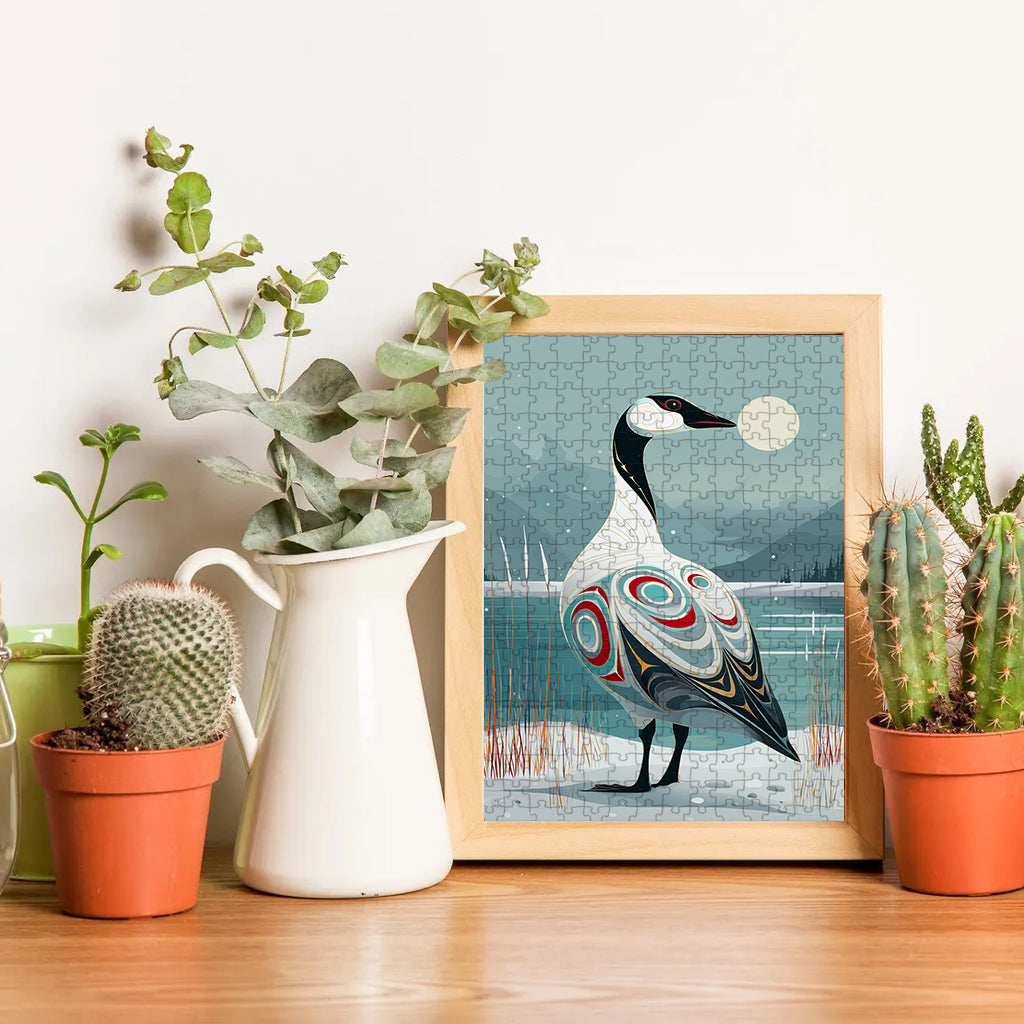 Snow Goose – Keeper of Returning Light – Wooden Jigsaw Puzzle (300 / 500 / 1000 Pieces)