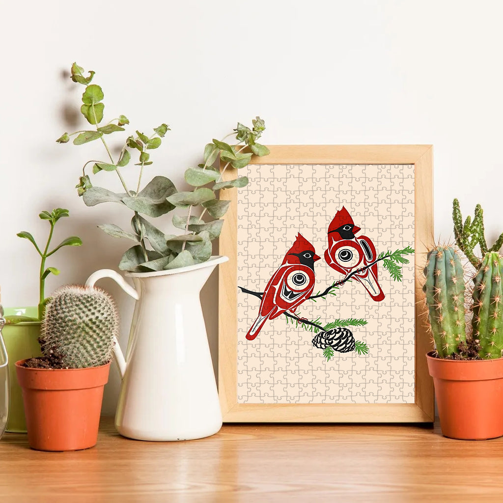 Cardinals – Wooden Jigsaw Puzzle (300 / 500 / 1000 Pieces)