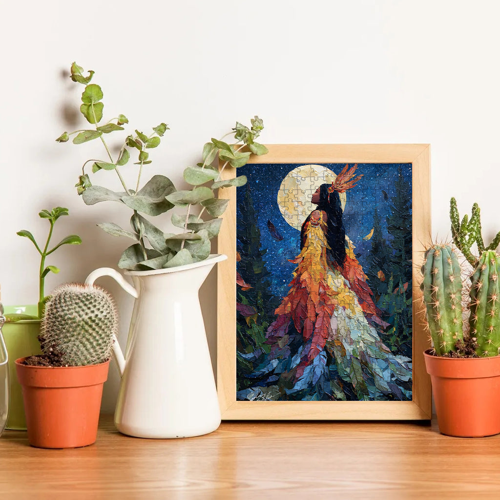 The Girl of the Sacred Forest – Wooden Jigsaw Puzzle (300 / 500 / 1000 Pieces)