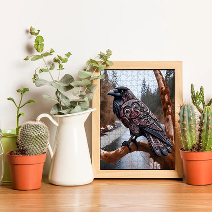 Raven - The Raven And The Spirit World – Wooden Jigsaw Puzzle (300 / 500 / 1000 Pieces)