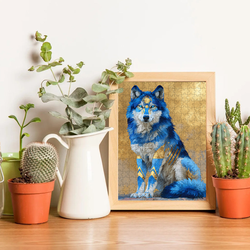 The Moon - Gold Wolf Spirit – Wooden Jigsaw Puzzle - CT52789 (300 / 500 / 1000 Pieces)