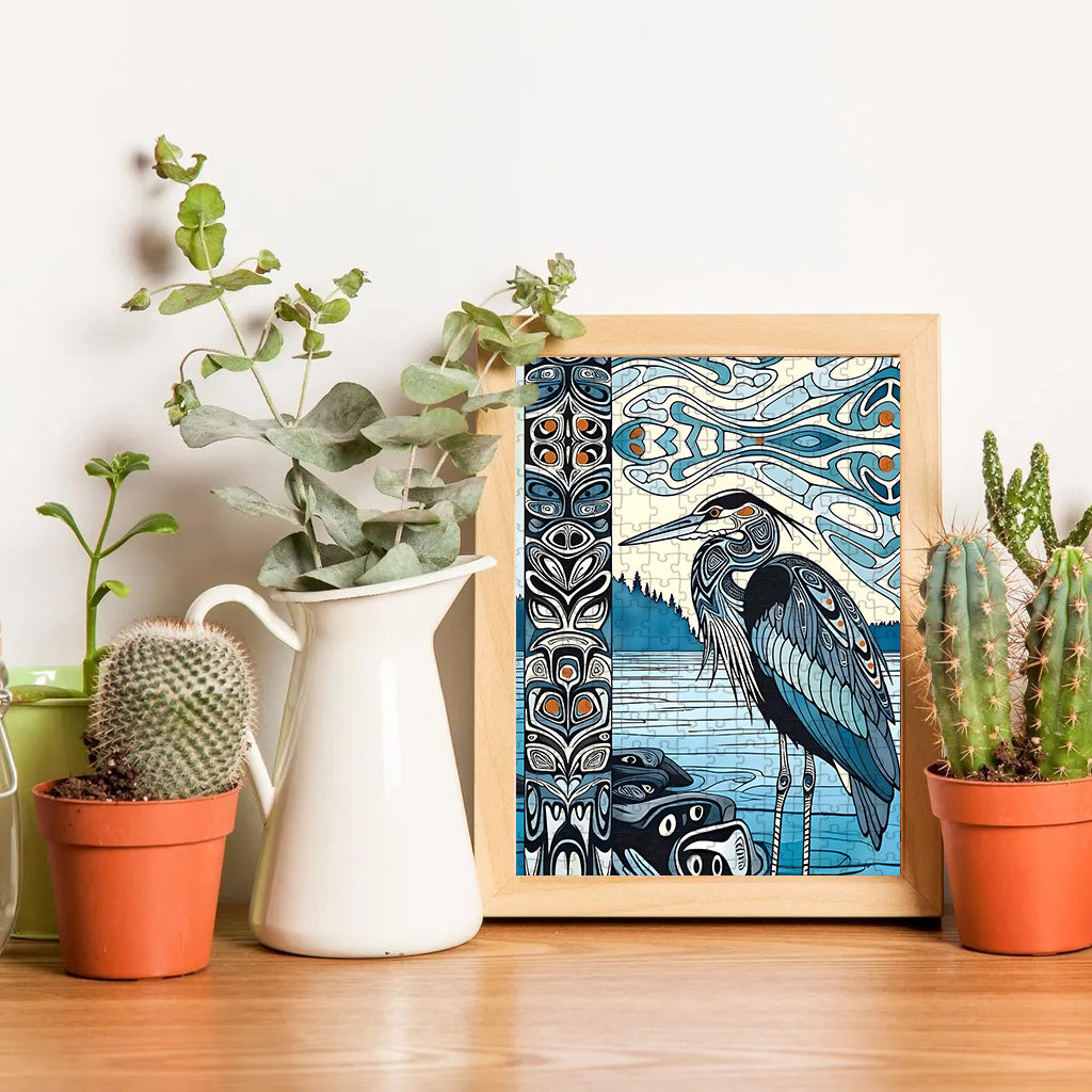 The Blue Heron – Wooden Jigsaw Puzzle - CT52789 (300 / 500 / 1000 Pieces)