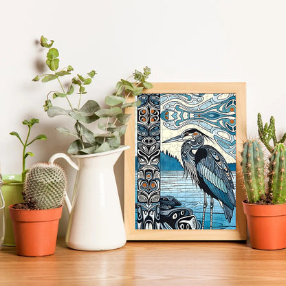 The Blue Heron – Wooden Jigsaw Puzzle - CT52789 (300 / 500 / 1000 Pieces)