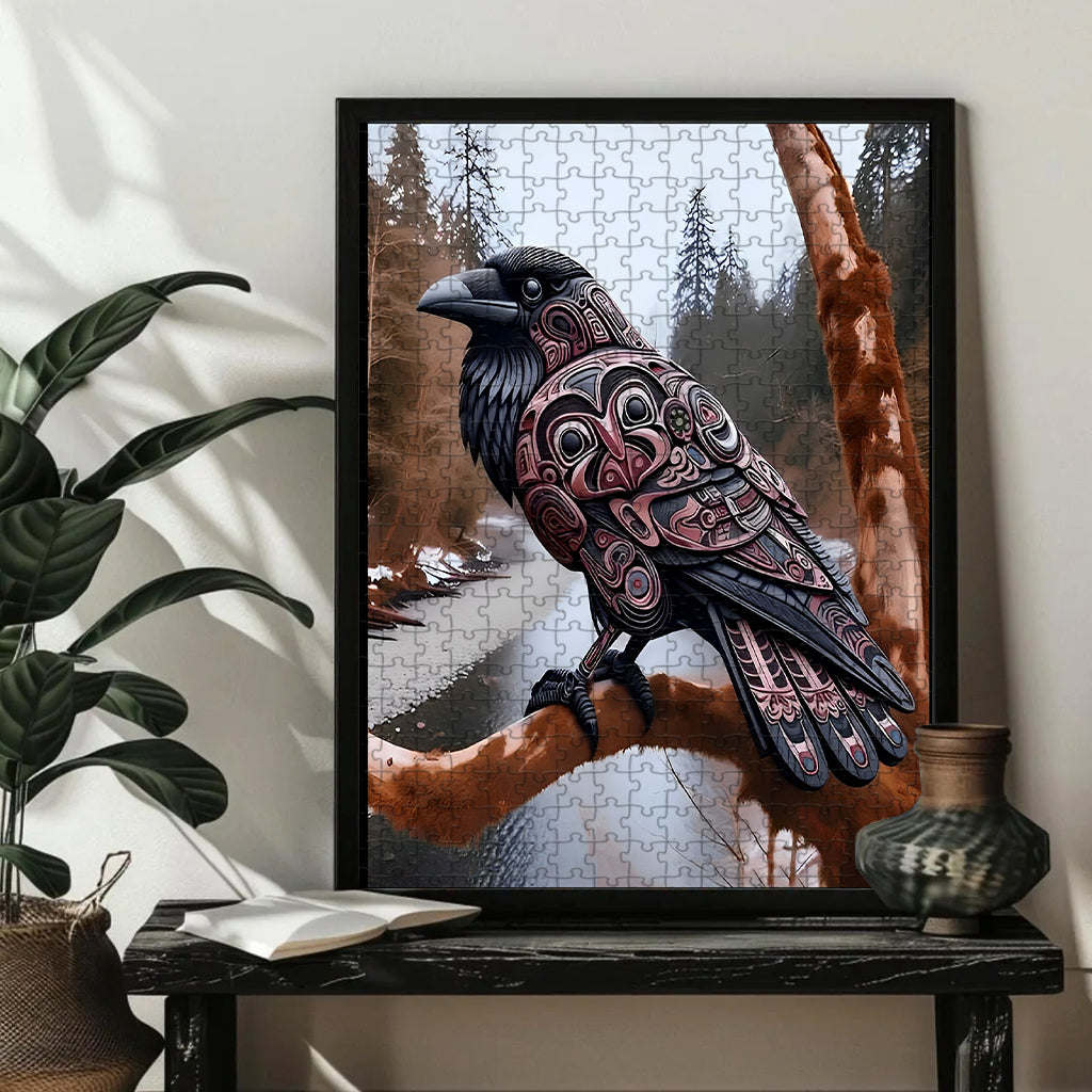 Raven - The Raven And The Spirit World – Wooden Jigsaw Puzzle (300 / 500 / 1000 Pieces)