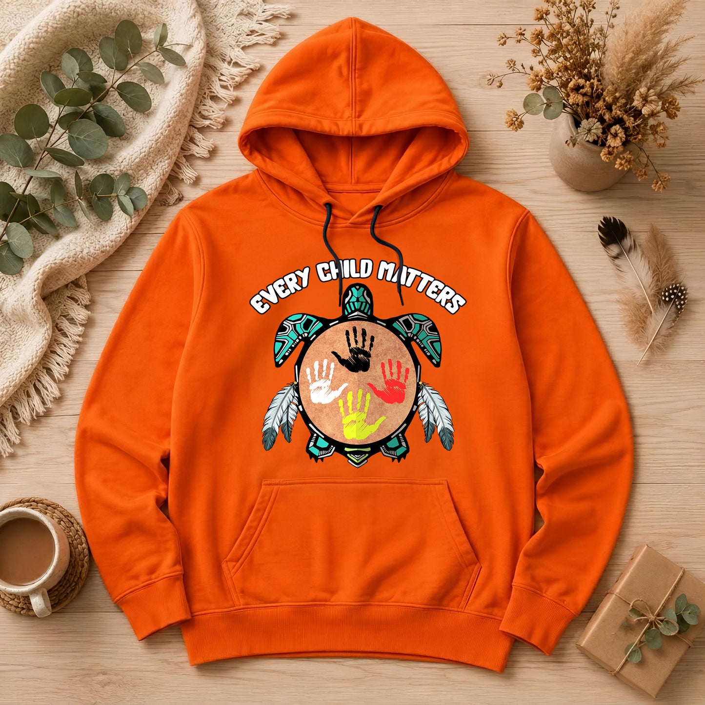 Turtle Spirit – Mother Earth & Resilience Orange Shirt