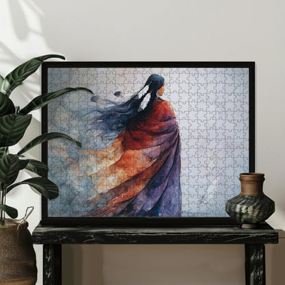 She Is Made of River and Stone – Wooden Jigsaw Puzzle (300 / 500 / 1000 Pieces)