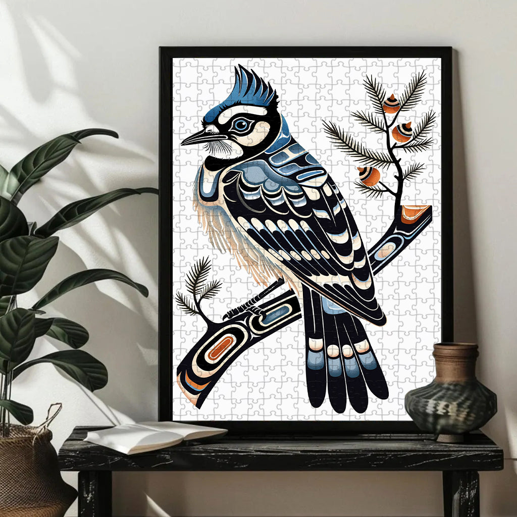 The Blue Feather Morning – Wooden Jigsaw Puzzle (300 / 500 / 1000 Pieces)