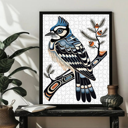 The Blue Feather Morning – Wooden Jigsaw Puzzle (300 / 500 / 1000 Pieces)