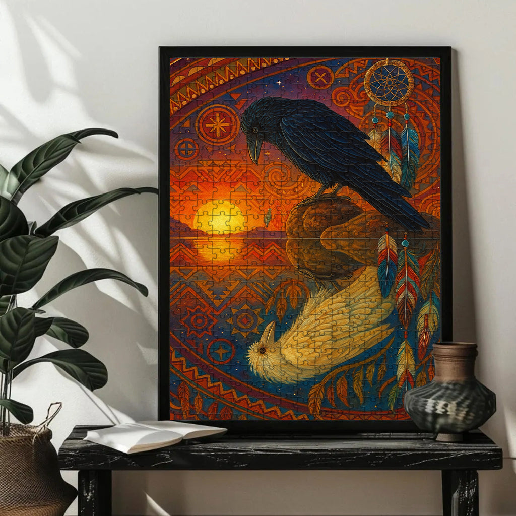 For Those Who Walk with the Raven  – Wooden Jigsaw Puzzle (300 / 500 / 1000 Pieces)