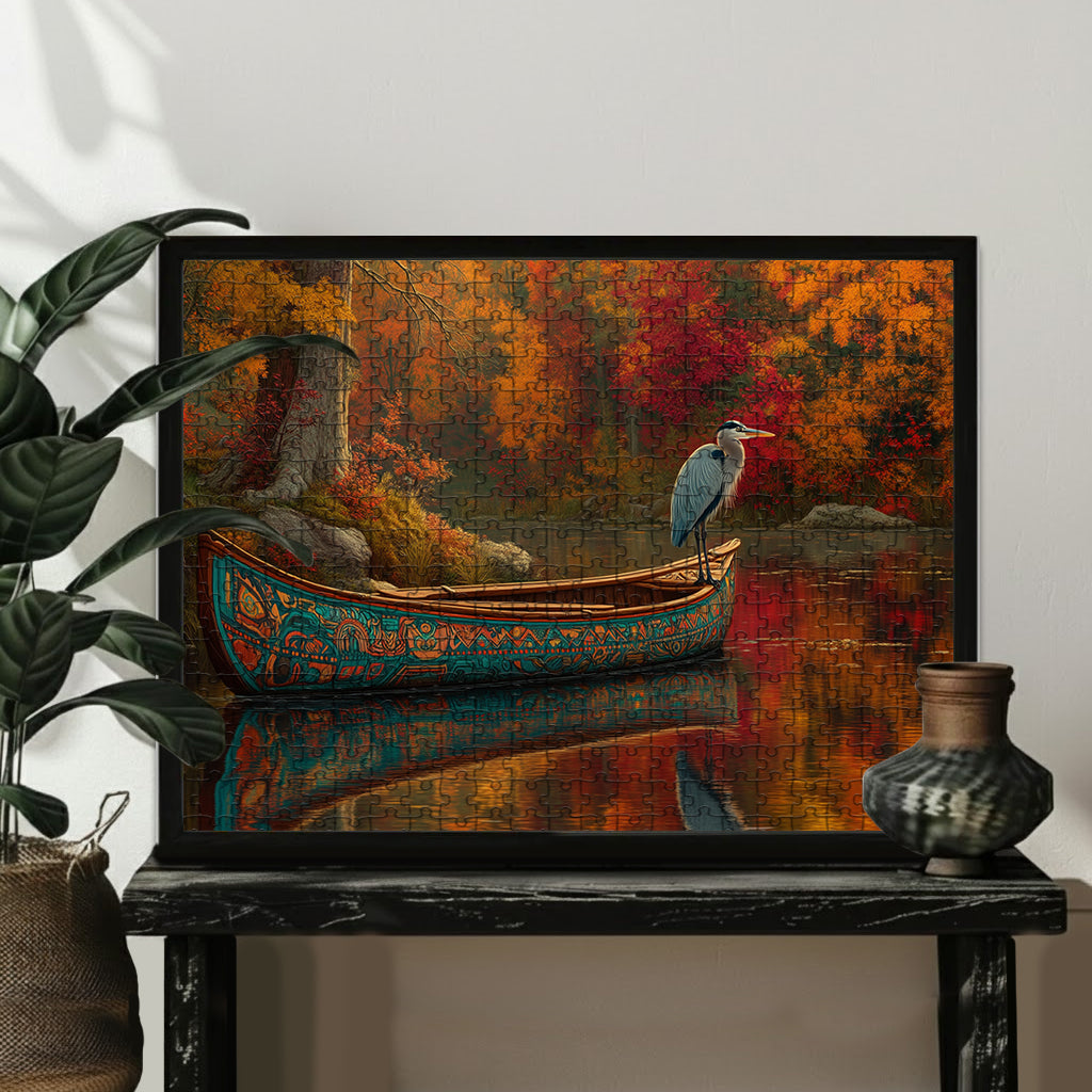 Heron - Keeper of Still Waters – Wooden Jigsaw Puzzle (300 / 500 / 1000 Pieces)