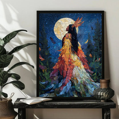 The Girl of the Sacred Forest – Wooden Jigsaw Puzzle (300 / 500 / 1000 Pieces)