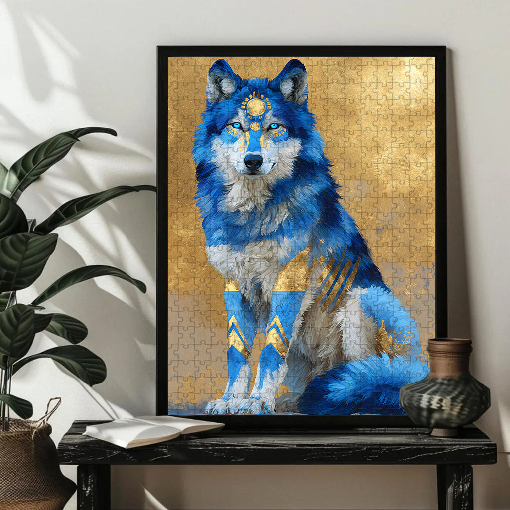 The Moon - Gold Wolf Spirit – Wooden Jigsaw Puzzle - CT52789 (300 / 500 / 1000 Pieces)