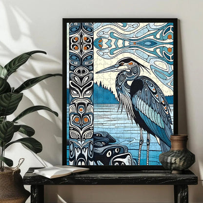 The Blue Heron – Wooden Jigsaw Puzzle - CT52789 (300 / 500 / 1000 Pieces)