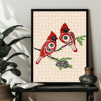 Cardinals – Wooden Jigsaw Puzzle (300 / 500 / 1000 Pieces)