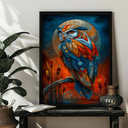 Owl – Keeper of the Night Spirit – Wooden Jigsaw Puzzle (300 / 500 / 1000 Pieces)