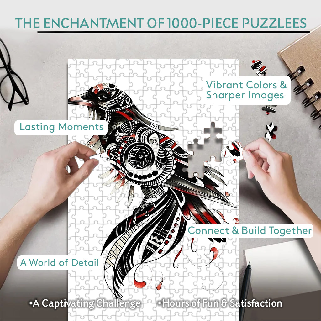 Raven 3 – Wooden Jigsaw Puzzle (300 / 500 / 1000 Pieces)