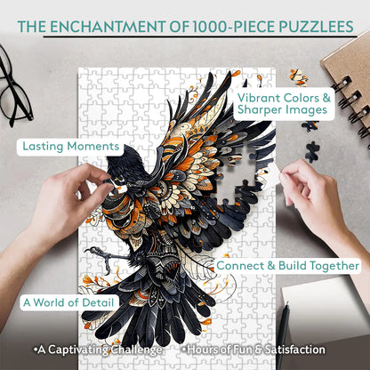 Raven – Wooden Jigsaw Puzzle (300 / 500 / 1000 Pieces)