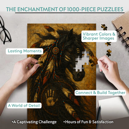 The Gallop in the Wind – Wooden Jigsaw Puzzle (300 / 500 / 1000 Pieces)