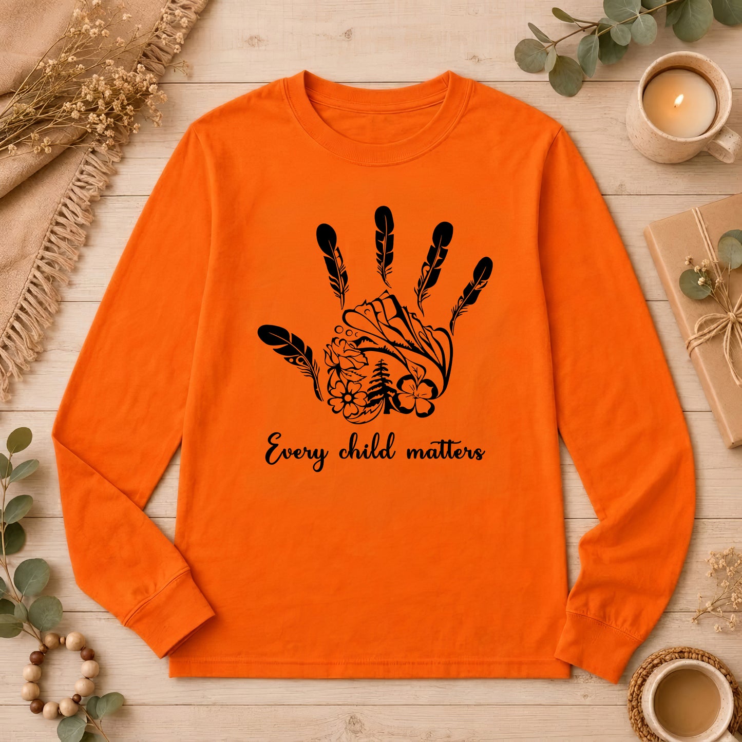 Handprints We Remember Orange Shirt