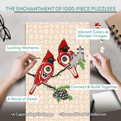 Cardinals – Wooden Jigsaw Puzzle (300 / 500 / 1000 Pieces)