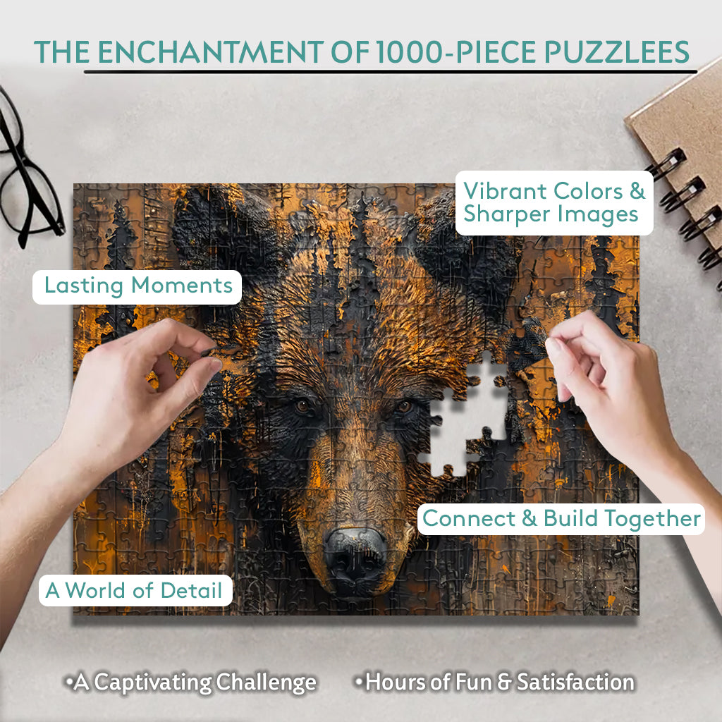 The Spirit Beneath the Pines – Wooden Jigsaw Puzzle (300 / 500 / 1000 Pieces)
